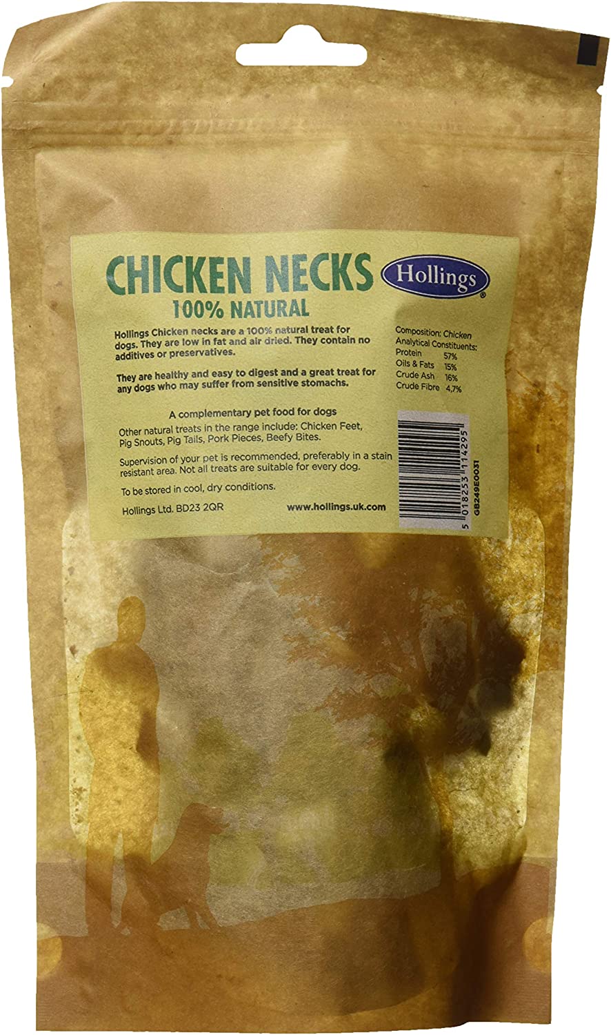 Hollings 100% Natural Chicken Necks 120g