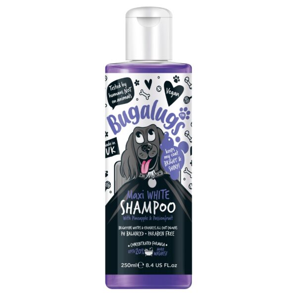 Bugalugs Maxi White Dog Grooming Shampoo 250ml - Image 2