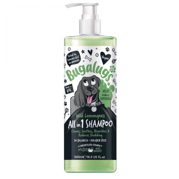 Bugalugs Wild Lemon Grass All In 1 Dog Grooming Shampoo 500ML - Image 2