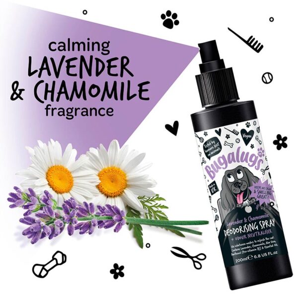 Bugalugs Lavender & Chamomile Deodorising Dog Grooming Spray 200ml - Image 3