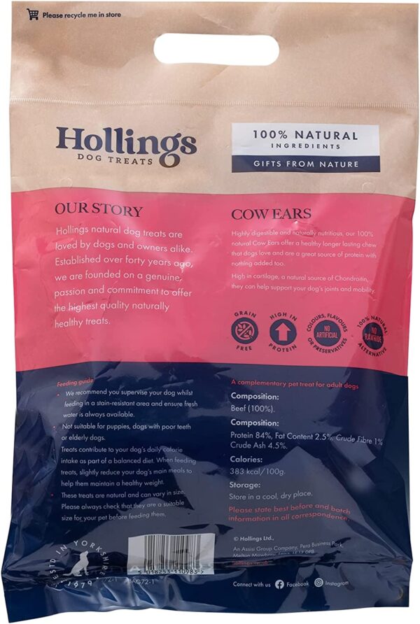 Hollings 100% Natural Cow Ears Dog Treat 200g - Image 3