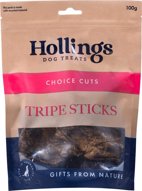 Hollings Choice Cuts Tripe Sticks Dog Treats 100g - Image 2